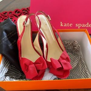 Kate spade red shoes with bow